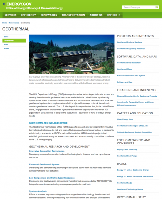 U.S. DOE RFI on risk and uncertainty management in geothermal exploration