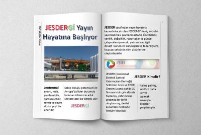 Jeotermal Elektrik Santral Yatırımcıları Derneği JESDERGİ, Yayın Hayatına Başlıyor