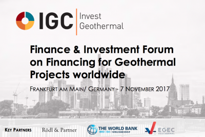 IGC Frankfurt Jeotermal Yatırım ve Finansman Forumu, 7 Kasım 2017