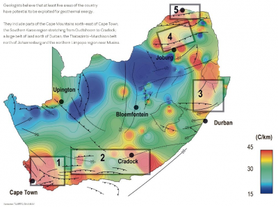 Güney Afrika’nın düşük entalpi jeotermal kaynak potansiyeli