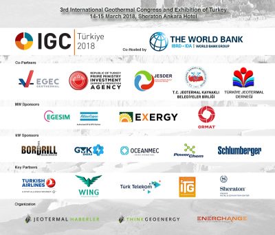 IGC Türkiye 2018 Uluslararası Jeotermal Kongre ve Sergisi, 14-15 Mart 2018