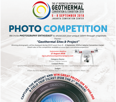 Endonezya Jeotermal Fotoğraf Yarışması 2018 – Toplam Ödül 10.000 TL