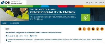 Inter-Amerikan Kalkınma Bankası IDB, “Kadın ve Enerji Forumu: Güç Dengesi” düzenliyor