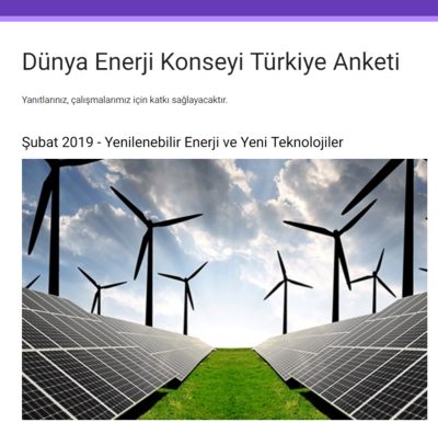 DEK Türkiye, “Yenilenebilir Enerji ve Yeni Teknolojiler” konulu anketlerine katılım çağrısında bulundu