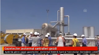 Aydın’da Gazeteciler jeotermal santralleri gezdi