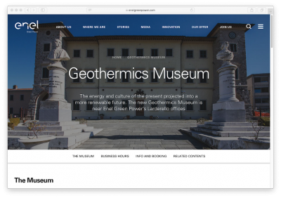 Enel, İtalya’nın Larderello kentinde jeotermal müzesi için çok dilli yeni bir web sitesi başlattı