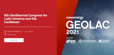 8. GEOLAC Jeotermal Kongresi, 8-10 Eylül 2021