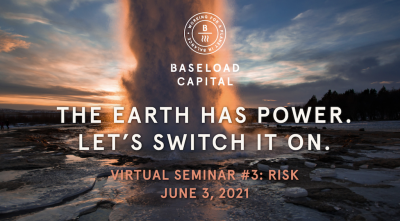 Risk ve Jeotermal – Baseload Capital çevrimiçi semineri, 3 Haziran 2021