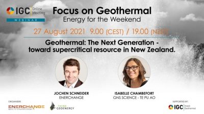 Web Semineri – Jeotermal: yeni nesil, Yeni Zelanda -27 Ağu 2021