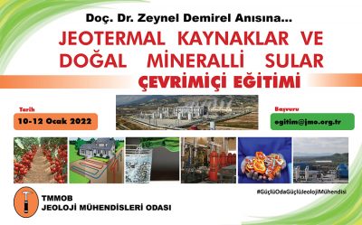 Jeotermal Kaynaklar ve Doğal Mineralli Sular Eğitim Semineri, 10 – 12 Ocak 2022
