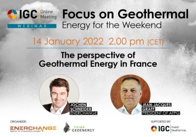 Web Semineri – Fransa’da Jeotermal Enerjinin perspektifi, 14 Ocak 2022