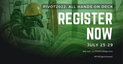 PIVOT 2022 çevrimiçi jeotermal konferansı başladı