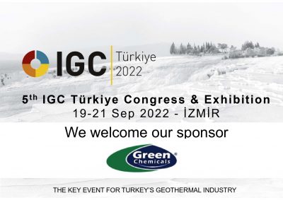 IGC Türkiye,19-21 Eylül 2022, GREEN Chemicals’ı KW Sponsoru olarak misafir ediyor