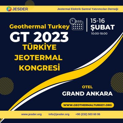 6. Türkiye Jeotermal Kongresi GT’23, 15-16 Şubat 2023