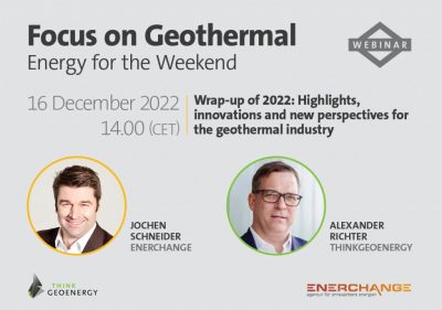 Web Semineri – 2022’nin Özeti: Jeotermal endüstrisi için önemli noktalar, yenilikler ve yeni bakış açıları, 16 Aralık 2022