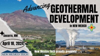 Advancing Geothermal Workshop için kayıtlar açıldı, New Mexico, 18 Nisan 2024