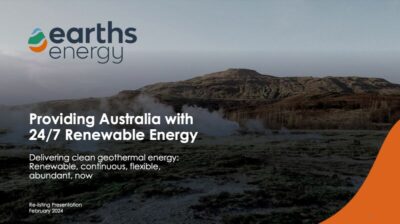 Earths Energy, Avustralya’da jeotermal için sermaye artırımını tamamladı