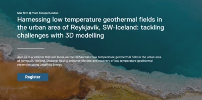 Webinar – Düşük sıcaklıklı jeotermalin modellenmesi, 12 Mart 2024