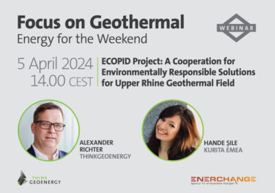 Çevrim İçi Seminer – ECOPID: Yukarı Ren jeotermal sahasında çevreye duyarlı çözümler; 5 Nisan 2024