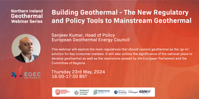 Çevrim içi seminer – Jeotermal için Düzenleme ve Politika Araçları, 23 Mayıs 2024