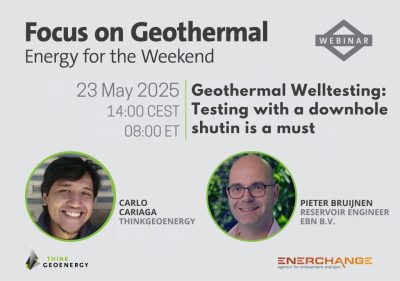 Çevrim içi seminer– Kuyu dibi kapatma ile iyileştirilmiş jeotermal kuyu testi, 23 Mayıs 2025