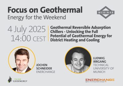 Webinar – Jeotermal ısıtma ve soğutma için geri dönüşümlü adsorpsiyon soğutucuları, 4 Temmuz 2025