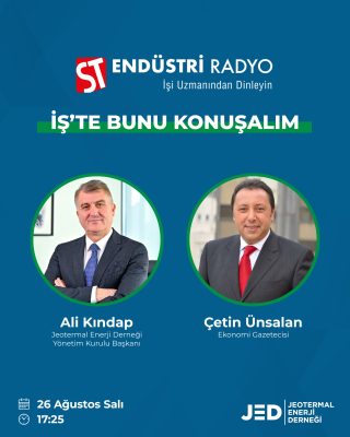 JED Başkanı Ali Kındap, bugün ST Endüstri Radyo’da canlı yayında