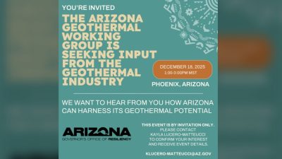 ABD’nin Arizona eyaletinde Jeotermal Çalışma Grubu için bilgilendirme toplantısı düzenlenecek