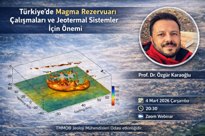 Web Semineri – Türkiye’de Magma Rezervuarı Çalışmaları ve Jeotermal Sistemler İçin Önemi, 4 Mart 2026