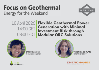 Webinar – Modüler ORC çözümleriyle jeotermal enerji üretimini mümkün kılmak, 10 Nisan 2026