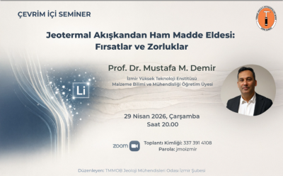 Web Semineri – Jeotermal Akışkandan Ham Madde Eldesi: Fırsatlar ve Zorluklar, 29 Nisan 2026